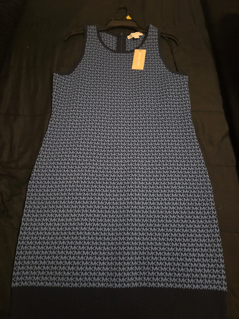 Michael Kors Blue Logo Knit Shift Dress